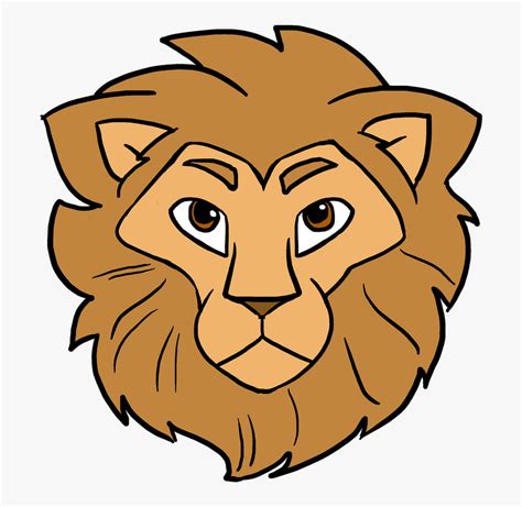 lion head drawing easy